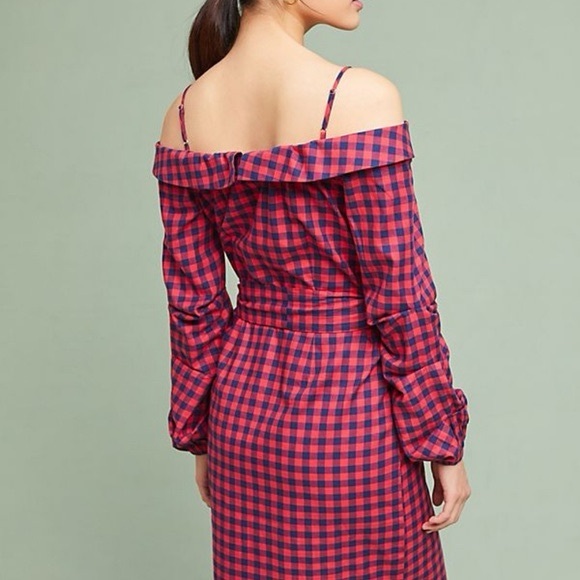 Anthropologie Guest Editor Long Sleeve Open Shoulder Button Up Dress Size XXS - Picture 5 of 6